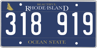 RI license plate 318919