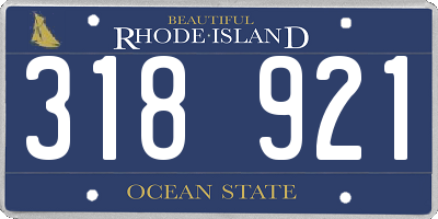 RI license plate 318921