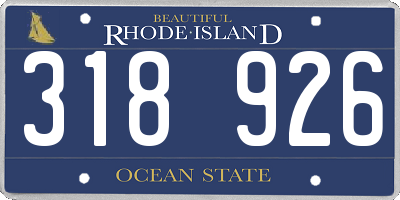 RI license plate 318926
