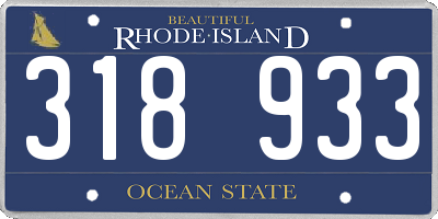 RI license plate 318933