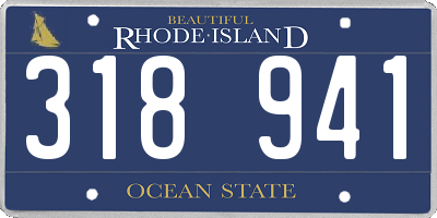 RI license plate 318941