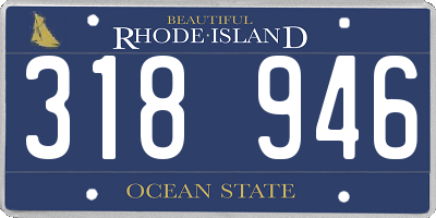 RI license plate 318946