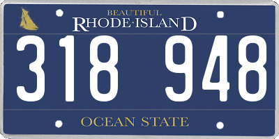 RI license plate 318948