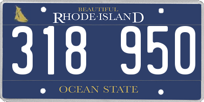 RI license plate 318950