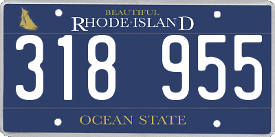 RI license plate 318955