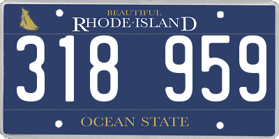 RI license plate 318959