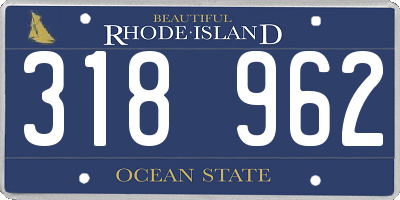 RI license plate 318962
