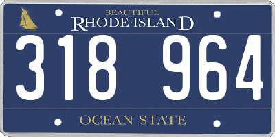 RI license plate 318964