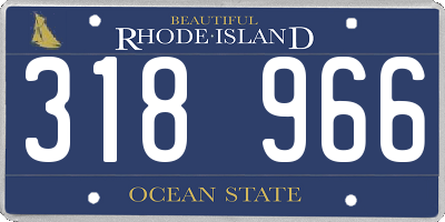 RI license plate 318966