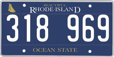 RI license plate 318969