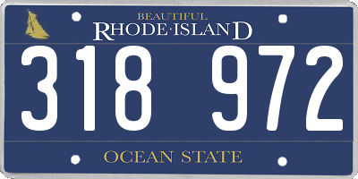 RI license plate 318972