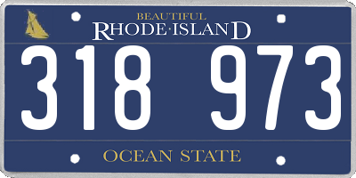 RI license plate 318973