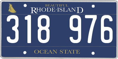 RI license plate 318976