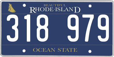 RI license plate 318979