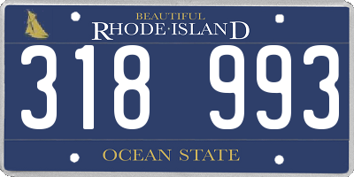 RI license plate 318993