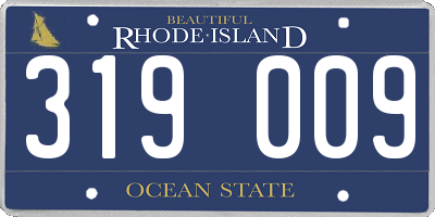 RI license plate 319009