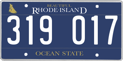 RI license plate 319017