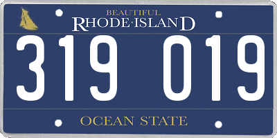 RI license plate 319019