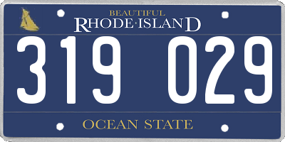 RI license plate 319029