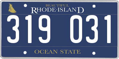 RI license plate 319031
