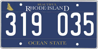 RI license plate 319035