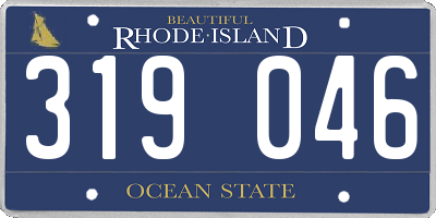 RI license plate 319046