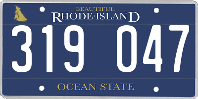RI license plate 319047
