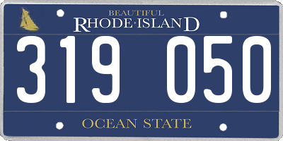 RI license plate 319050