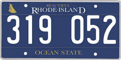 RI license plate 319052