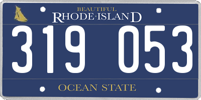 RI license plate 319053