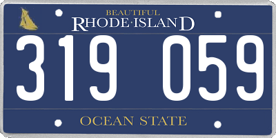 RI license plate 319059
