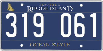 RI license plate 319061
