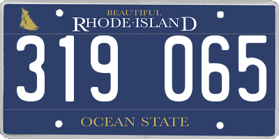 RI license plate 319065