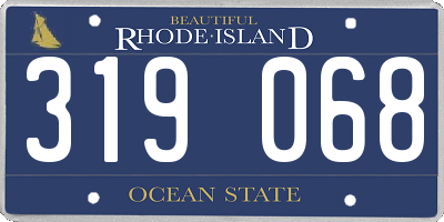 RI license plate 319068