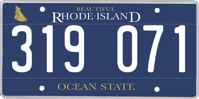 RI license plate 319071