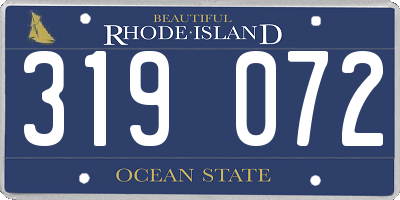 RI license plate 319072
