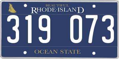 RI license plate 319073