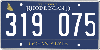 RI license plate 319075