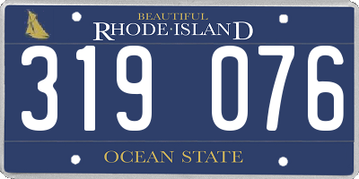 RI license plate 319076