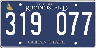 RI license plate 319077