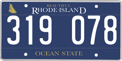 RI license plate 319078