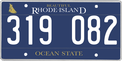 RI license plate 319082