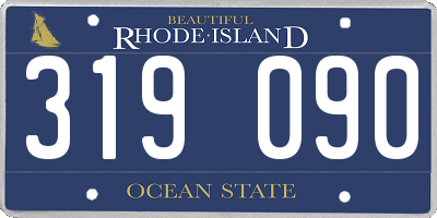 RI license plate 319090