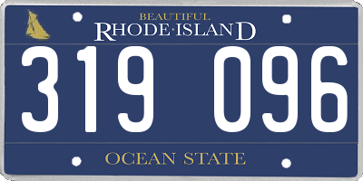 RI license plate 319096