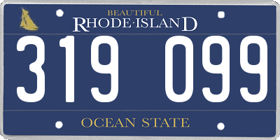RI license plate 319099