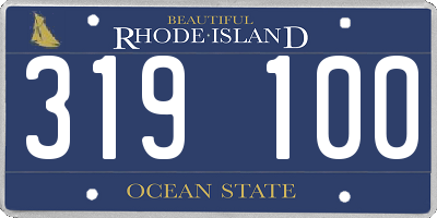 RI license plate 319100