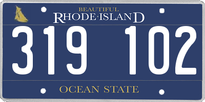 RI license plate 319102