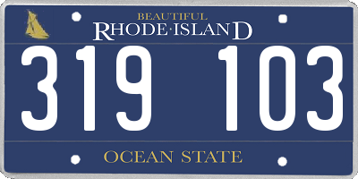RI license plate 319103