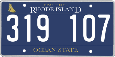 RI license plate 319107