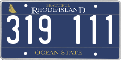 RI license plate 319111